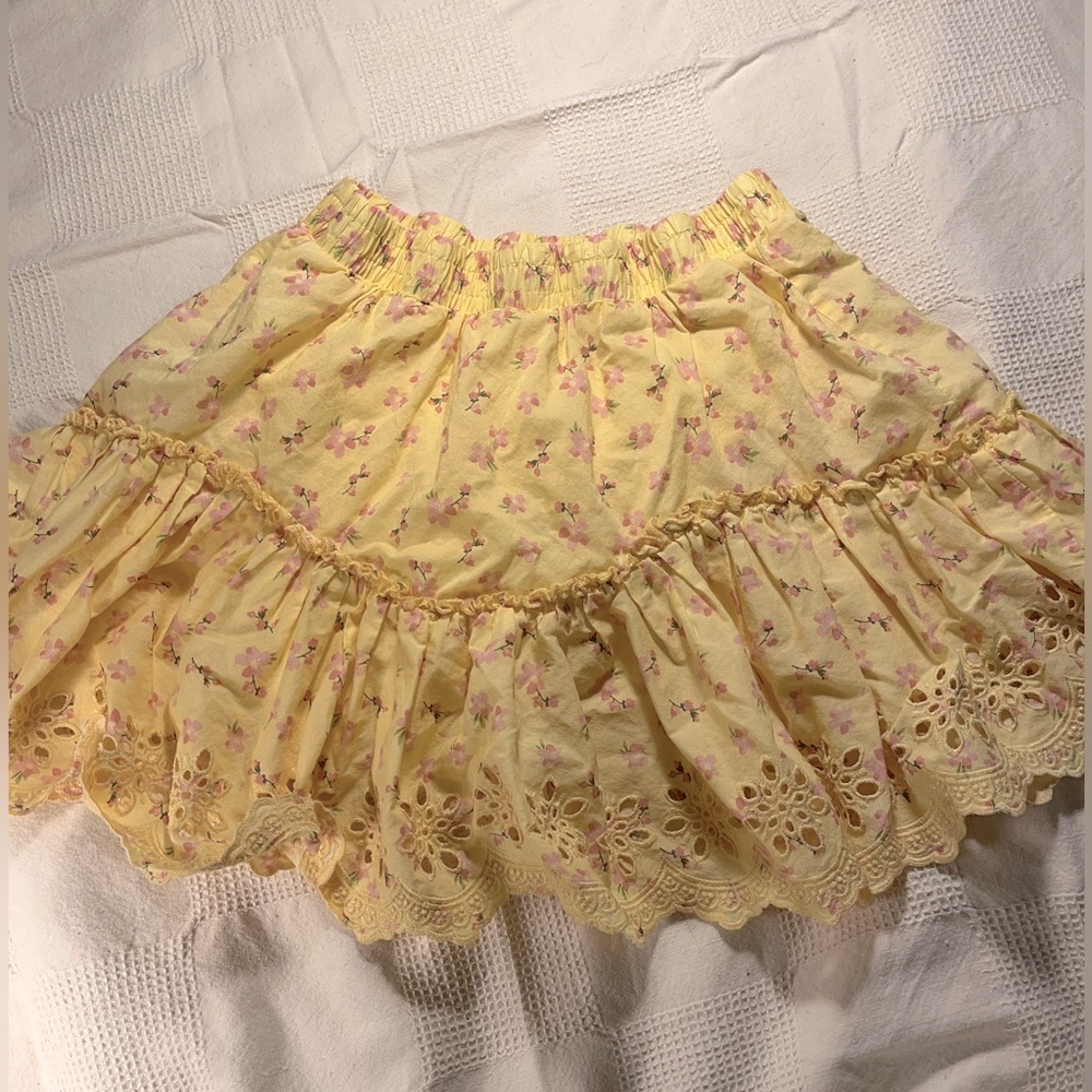 AEROPOSTALE FLORAL YELLOW SKIRT